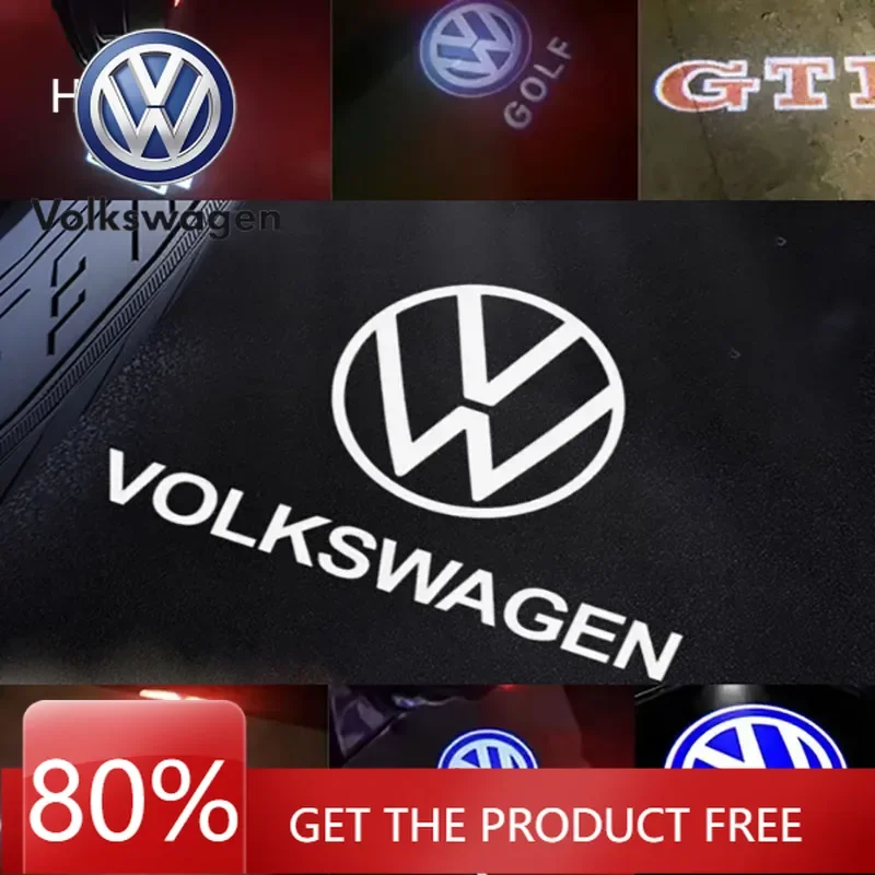 

Эмблемы, 2 шт., автомобильный светодиодный декоративный дверной светильник, лампа для проектора приветствия для VW Passat B6 B7 Sharan CC Golf 5 6 7 Jetta Scirocco 3 Tigu