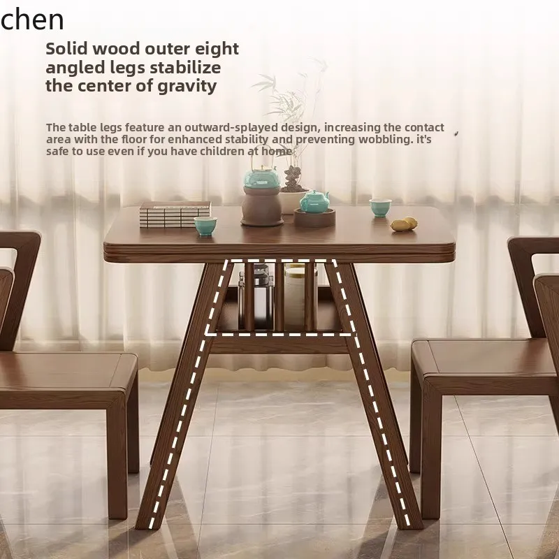 ZML Solid Wood Balcony Tea Table and Chair Set Leisure Home Small Tea Table Three-Piece Set for Small Apartments