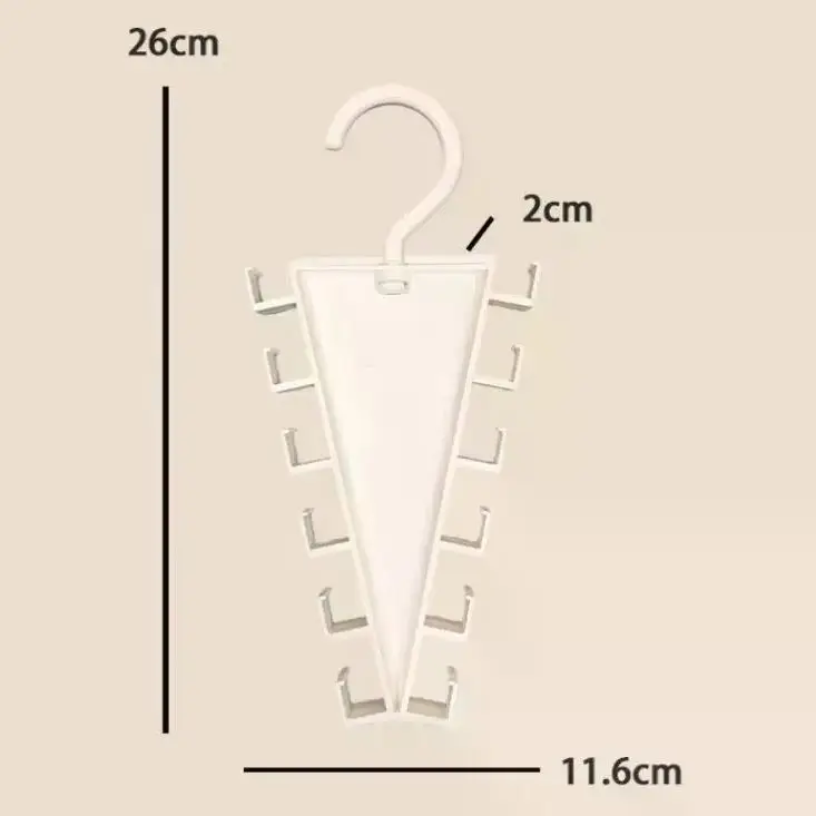 2Pcs Multifunctional Closet Hanger With Multiple Hooks For Scarf Belt Tie Hat Storage Perfect For Bedroom Wardrobe Space Saving view 6