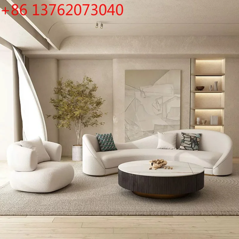 

Nordic Luxury Arc Sofas Modern Design Beauty Salon Reception Lounge Sofas Hotel Business Furniture