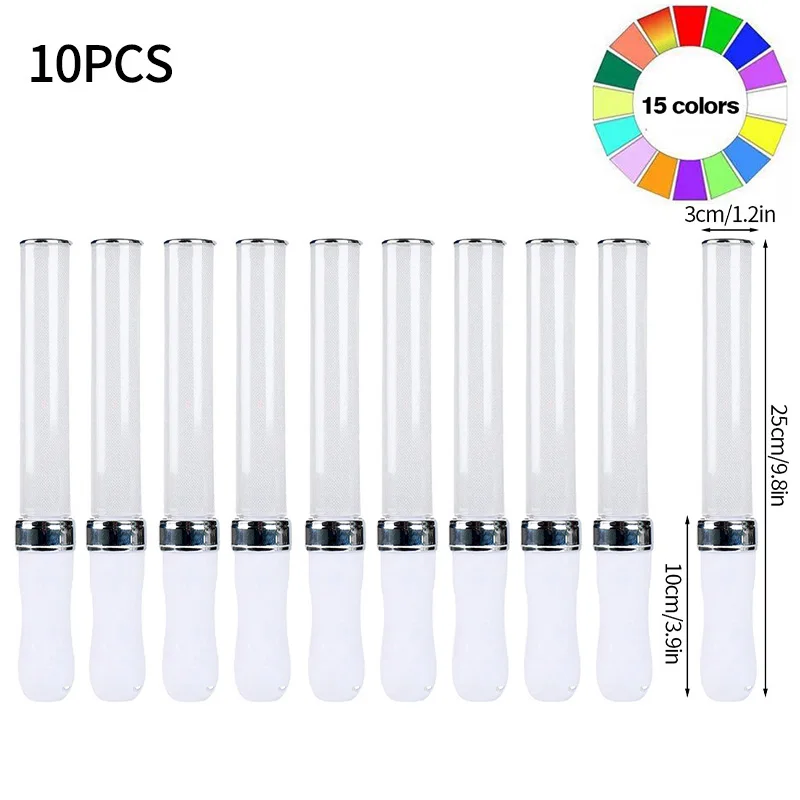 Kpop ضوء توهج عصا 1-10 قطعة LED التجريبي الصيادين السائبة عصا الضوء مضيئة دعم قضيب ل يهتف الظلام ضوء حفل زفاف ديكور #6