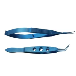 Intraocular Lens Holding Tweezers Flat Handle Duckbill Lens Forceps Implantation Autoclavable Ophthalmic Microinstrument 1pcs