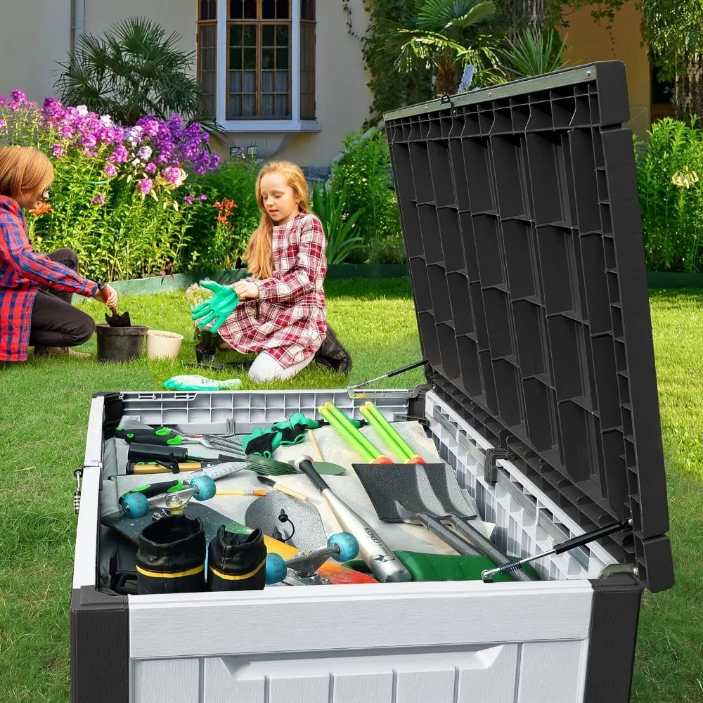 ge Outdoor Storage Deck Box for Patio Furniture, Outdoor Cushions, Garden Tools and Sports/Pools Equipm