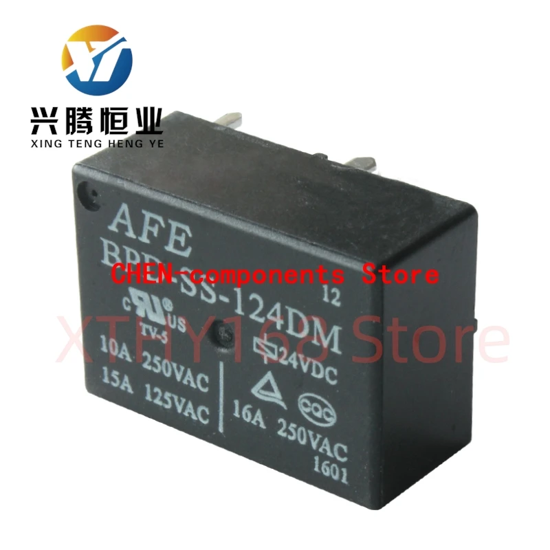 2PCS NEW AFE Relay BPD-SS-112DM BPD-SS-124DM Black 12VDC 24VDC BPD Power Relay High Sensitivity One Group Normally Open 4 Pins