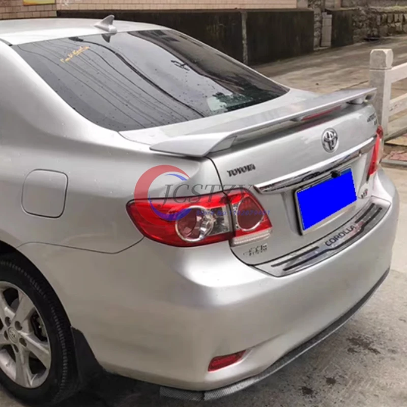 For Toyota Corolla Spoiler ABS Material Car Rear Wing Primer Rear Spoiler 2006-2013 Rear Wing Spoiler With Led Light