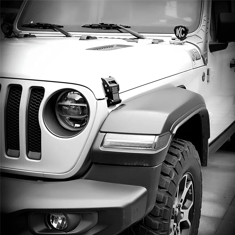 

NEW-Car Engine Hood Latch Lock Catch Cover Kit For Jeep Wrangler JK 2007-2017 JL JT Gladiator 2018-2022 Parts Accessories (Black