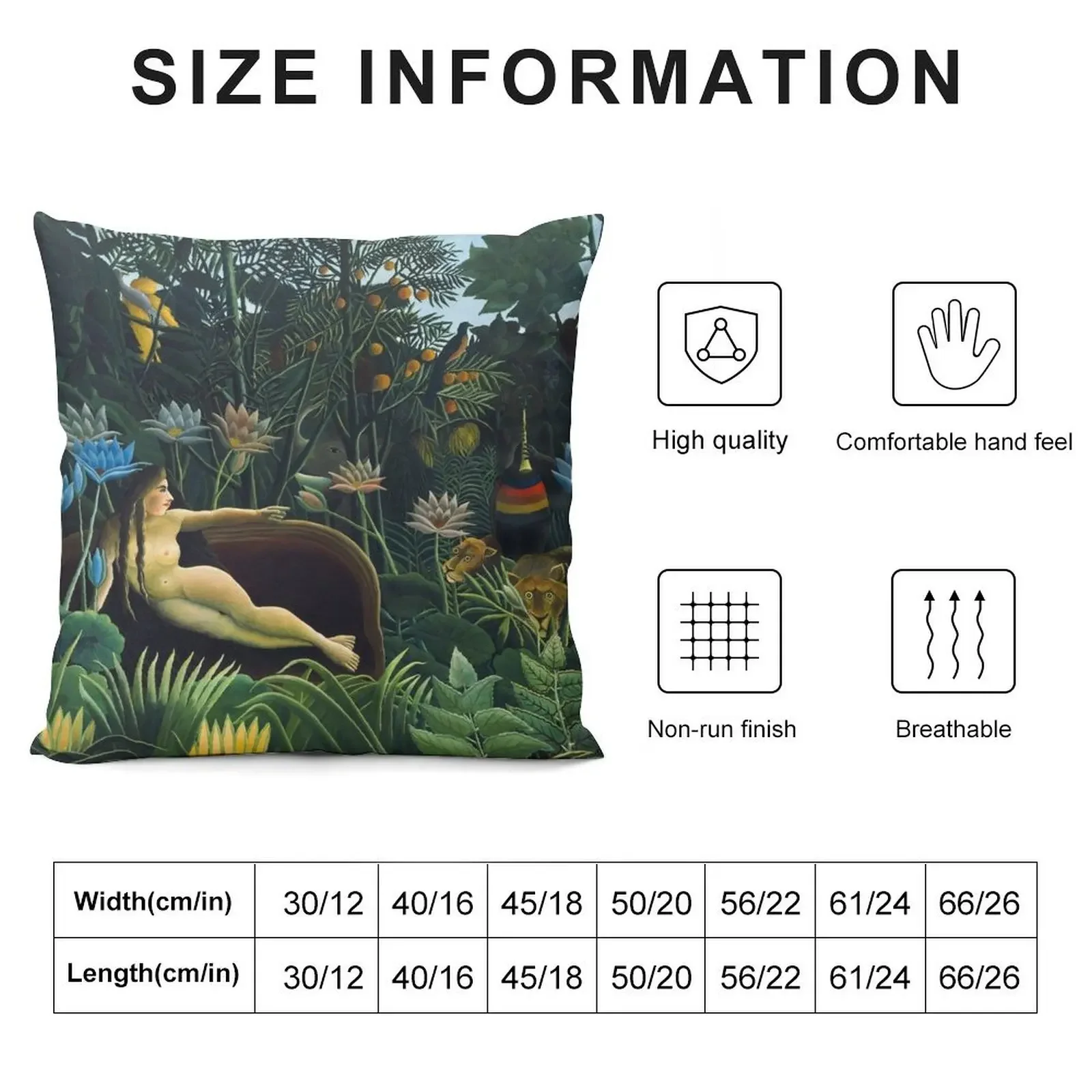 The Dream, Henri Rousseau Throw Pillow Sofa Decorative Covers sleeping pillows pillow