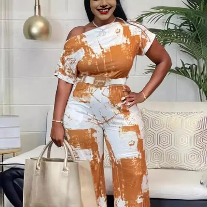 

Женские брюки прямого кроя из полиэстера с принтом, тонкие, для повседневной носки, удлиненные, со средней талией, весенняя коллекция, модная женская одежда