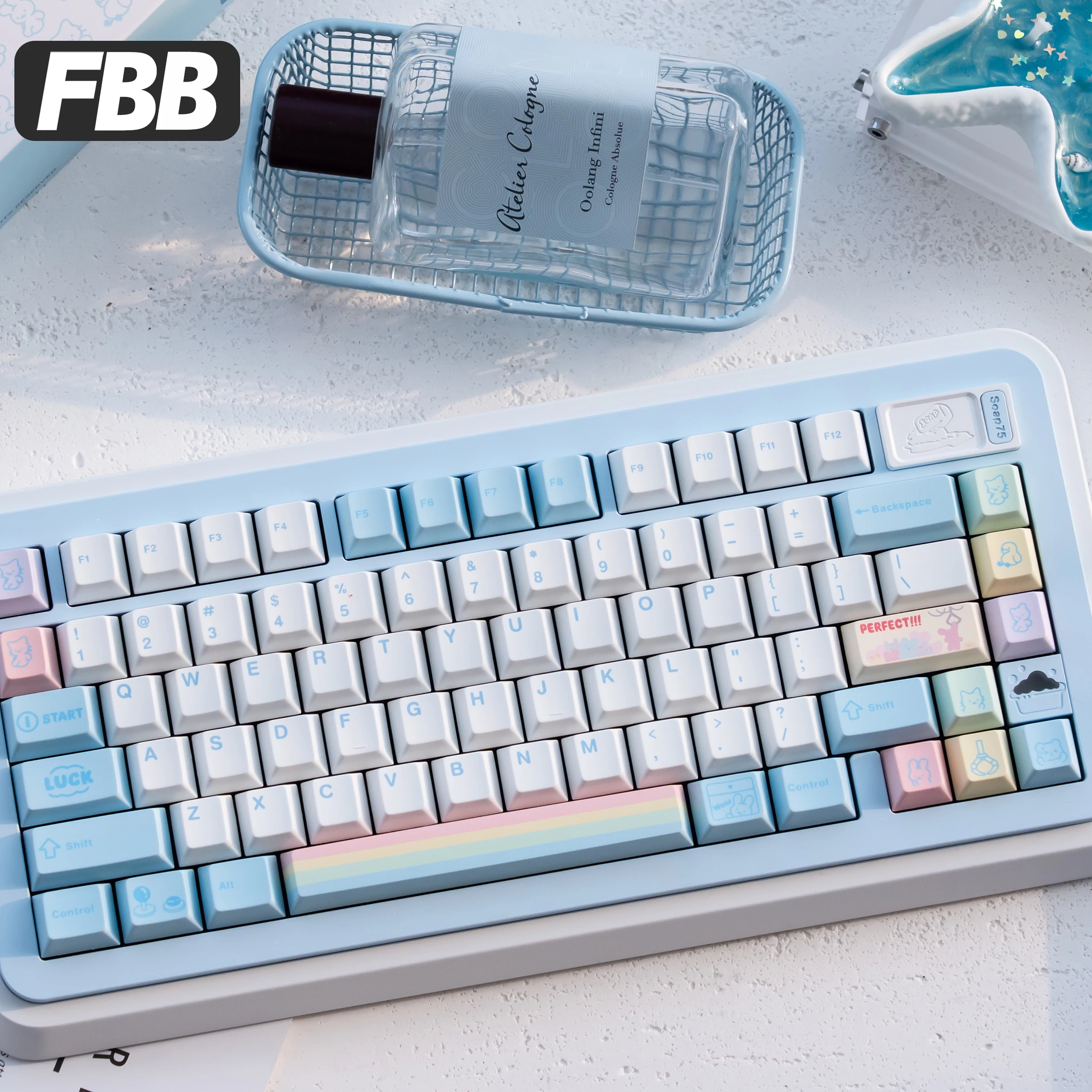 

FBB Keycaps PBT Set UFO CATCHER Theme MX Switch For Mechanical Keyboard Keycap Cherry Profile DIY Gift Cute Key Caps Accessories