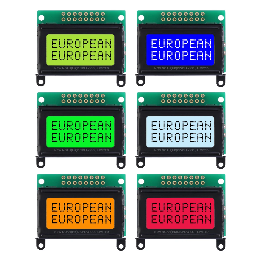 Cyrillic Red Light Black Letters 0802C Character LCD Display Screen 2X8 LCD 3.3V Or 5V Ultra Small Module With Ear Hook Hole 8X2