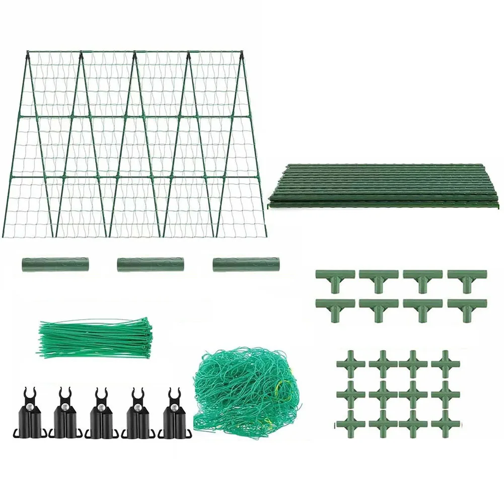 

1 Set Cucumber Trellis A-shaped Garden Vegetable Trellis Detachable Support Plant Climbing Frame Easy Installation