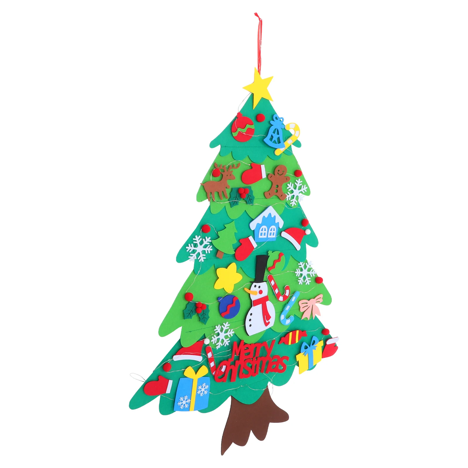 

Felt Christmas Tree DIY Ornaments Cartoon Xmas Accessories Supply Cloth 's Room Wall Decoration