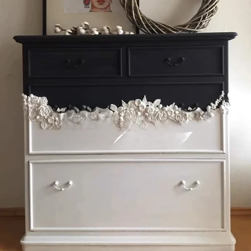 _ Solid wood carving flower chest/personalized drawer locker