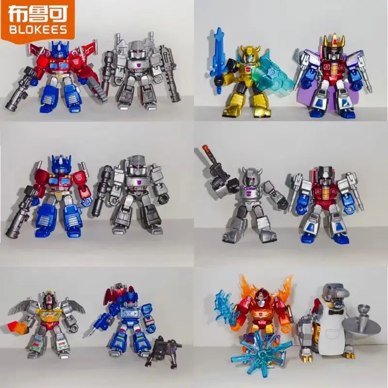 Hot Blokees Transformers Defender Version Hidden Edition Secret Series Blind Box Optimus Prime Megatron Assembly Model Toys Gift