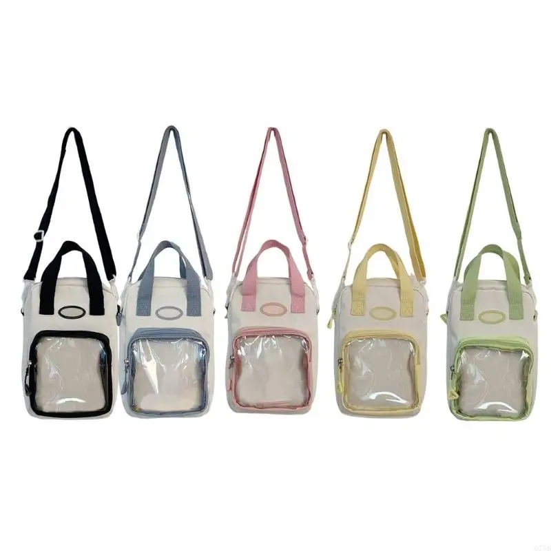 

G7NB Women Itabag Japanese Styles Crossbody Bag Clear Shoulder Bag Handbag Nylon Bag Shopping Dating Bag Phone Bag