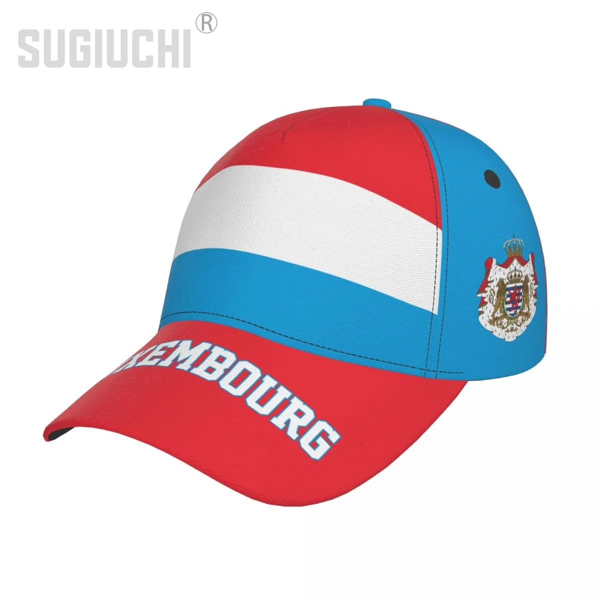Unisex 3D Luxembourg Flag Luxemburgues Adult Baseball Cap Patriotic Hat for Baseball Soccer