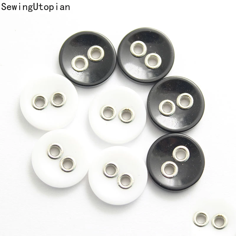 20PCS Two Eye Steam Eye Buttons Resin Button 11.5-30mm Shirt Coat Button Embellishments for Clothing Scrapbooking Sewing Buttons