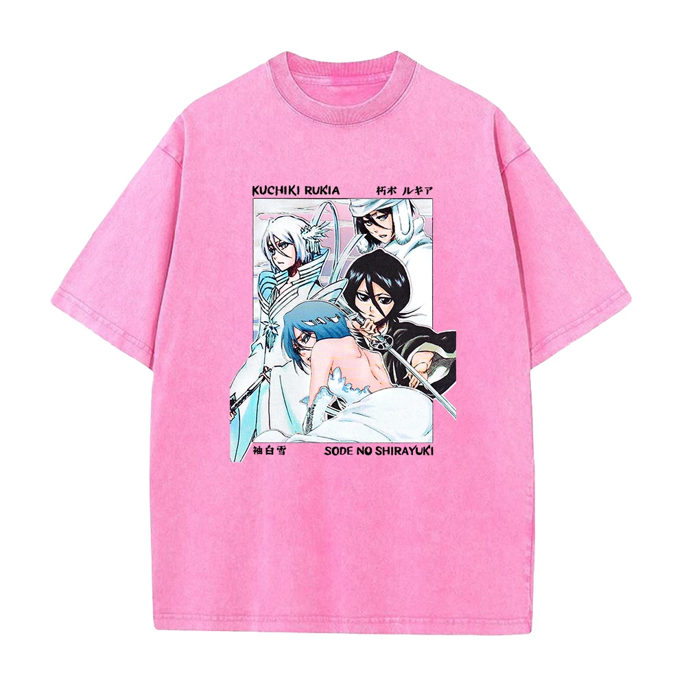 ブリーチ朽木ルキア Tシャツアニメプリント Tシャツ男性女性