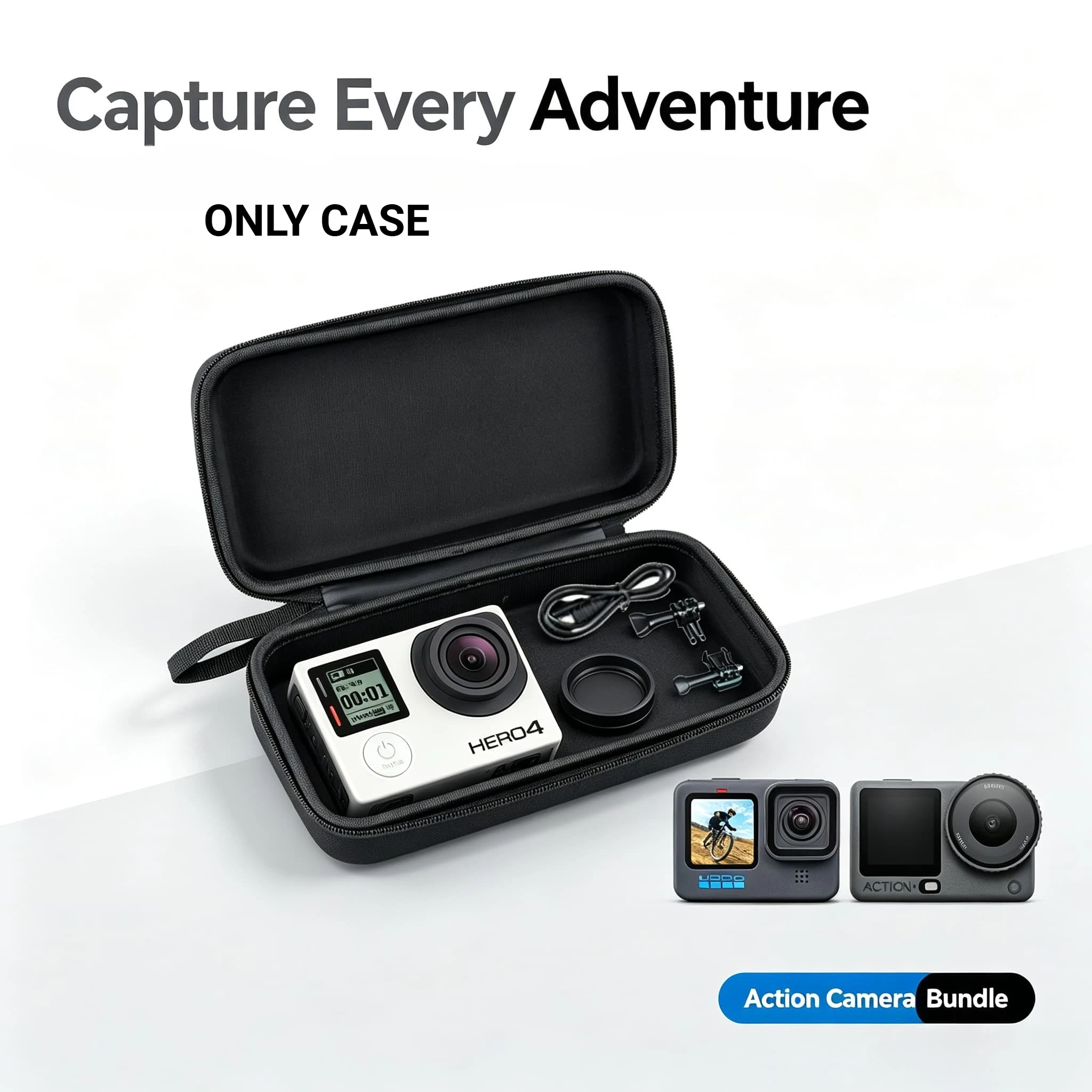 Étui de transport rigide en EVA pour GoPro Hero 4 5 6 7 8 9 10 11, sac de rangement portable pour caméra d'action et accessoires