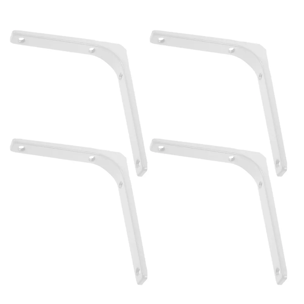 4Pcs Heavy Duty L Brackets Stainless Steel Wall Mounted Shelf Supports Thickened Load Bearing Structure for Bathroom Kitchen