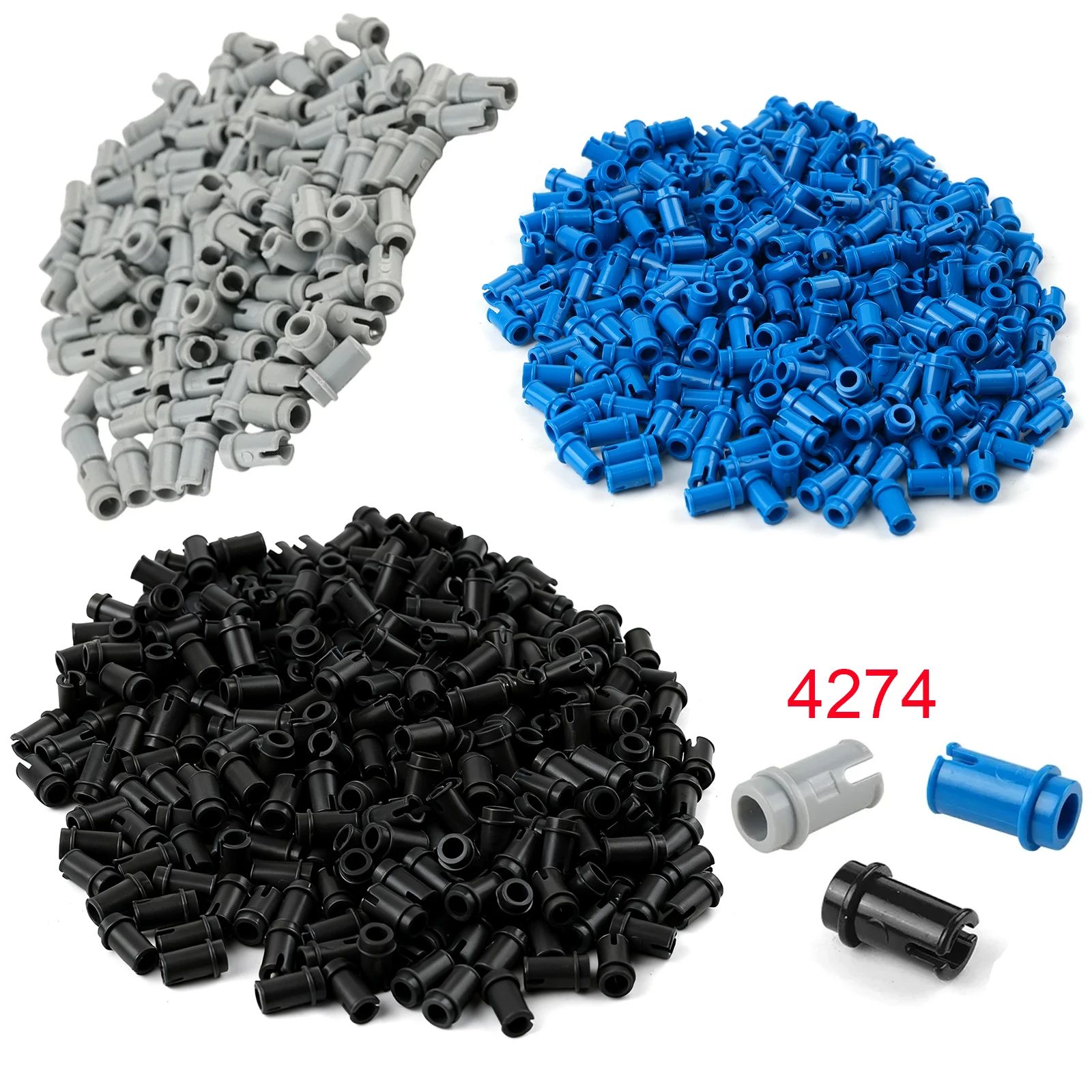 50 STKS 1/2 Pin Montage Technologie Bouwstenen Onderdelen Glad 3/4 Pins 4274 DIY Plug Aansluiting Speelgoed MOC Bricks Accessoires