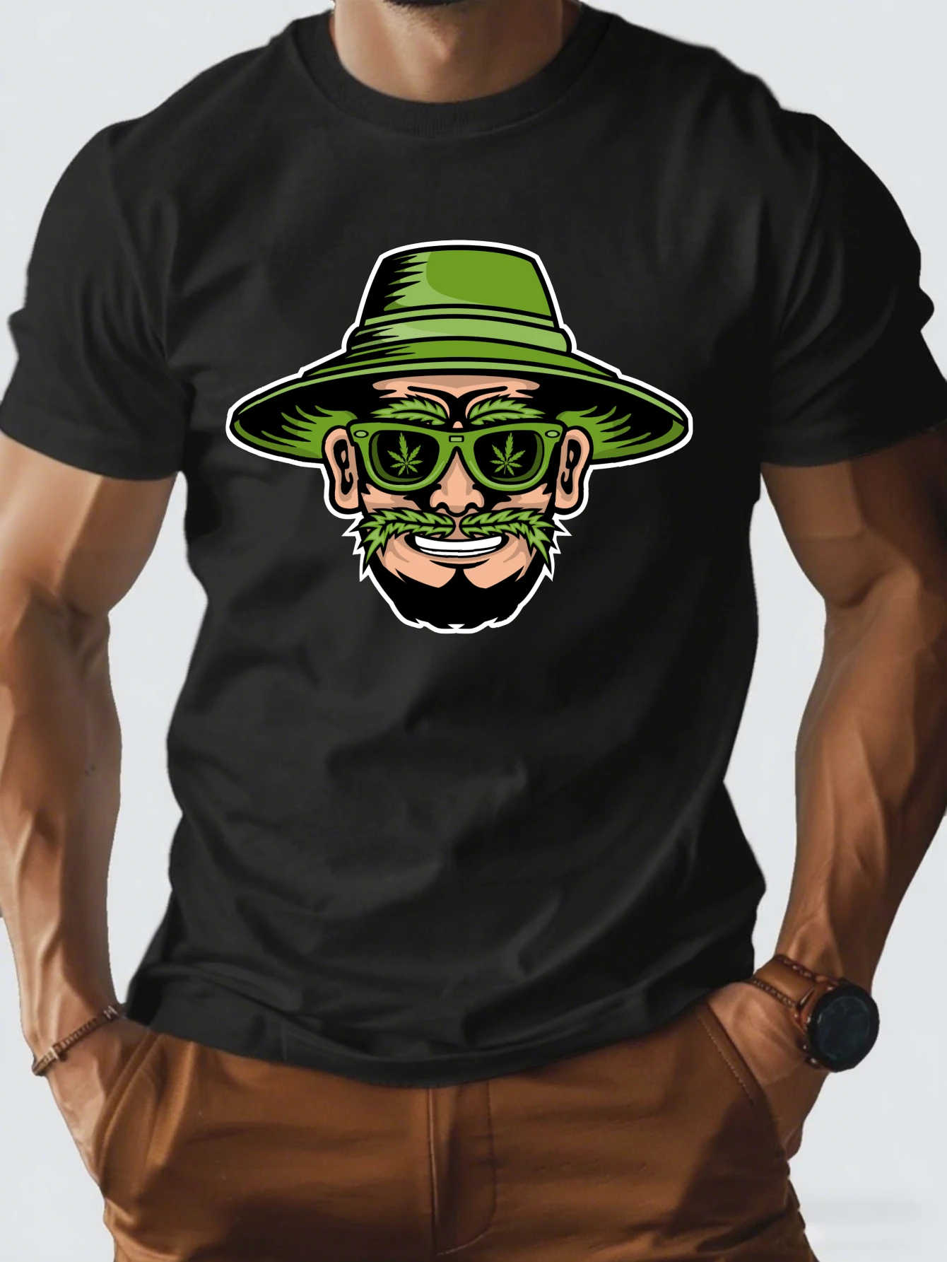 

Retro Colorful Dice Graphic T-Shirt for Men, Fun Style Short Sleeve Tee, Casual Dice Print Tops