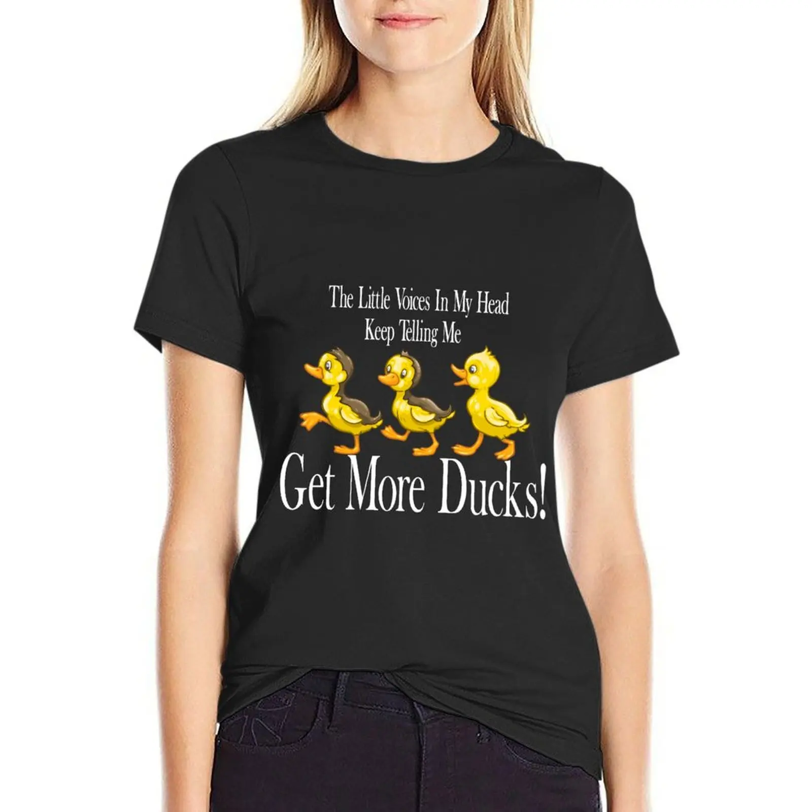 

The Little Voices In My Head Keep Telling Me Get More Ducks Sweatshirt T-Shirt tees Female clothing Woman clothes