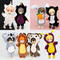 New OB11 Clothes Cute Stuffed Animal Onesie Angel Pajamas Homewear for Ob11,obitsu 11,molly, Gsc,YMY,1/12 BJD Doll Accessories