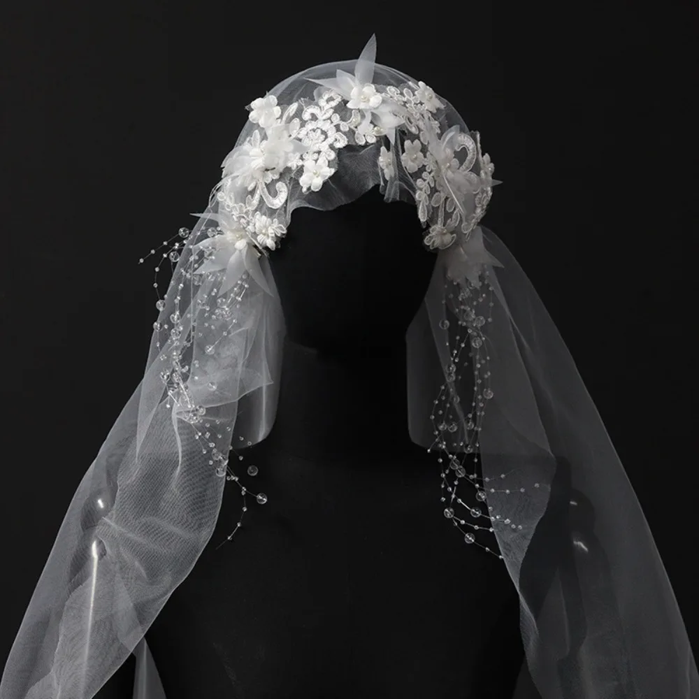 

Ретро кружевная свадебная фата с бабочкой, белая мягкая фата из тюля, один слой без расчески, женская фата на свадьбу