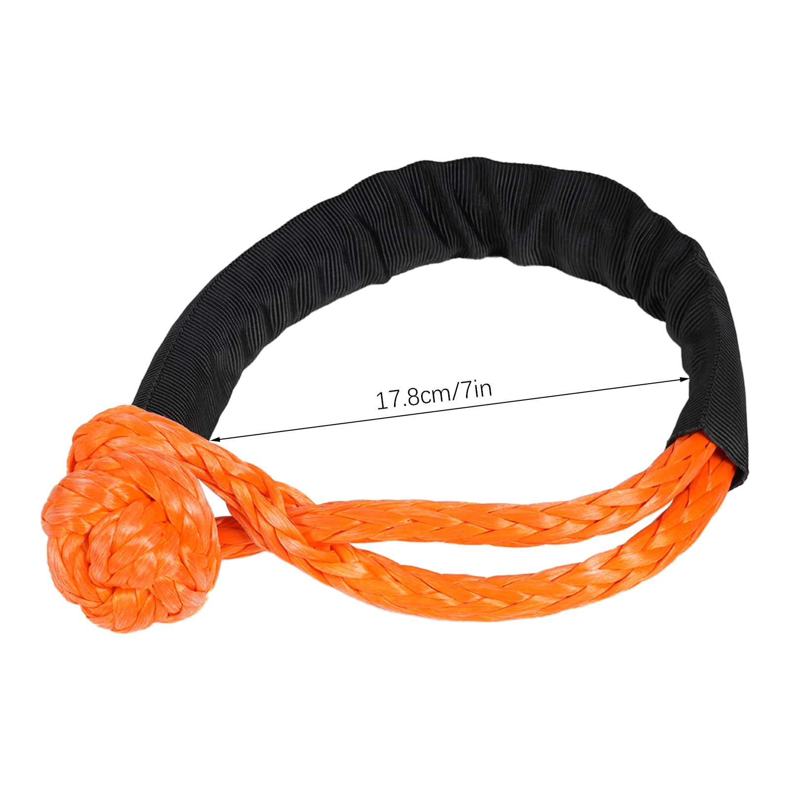 

Black& Orange HDPE& Oxford Cloth 2PCS Soft Shackles, Soft Shackle Ropes, Soft Shackle Recovery for Towing Boats, ATVs, UTVs
