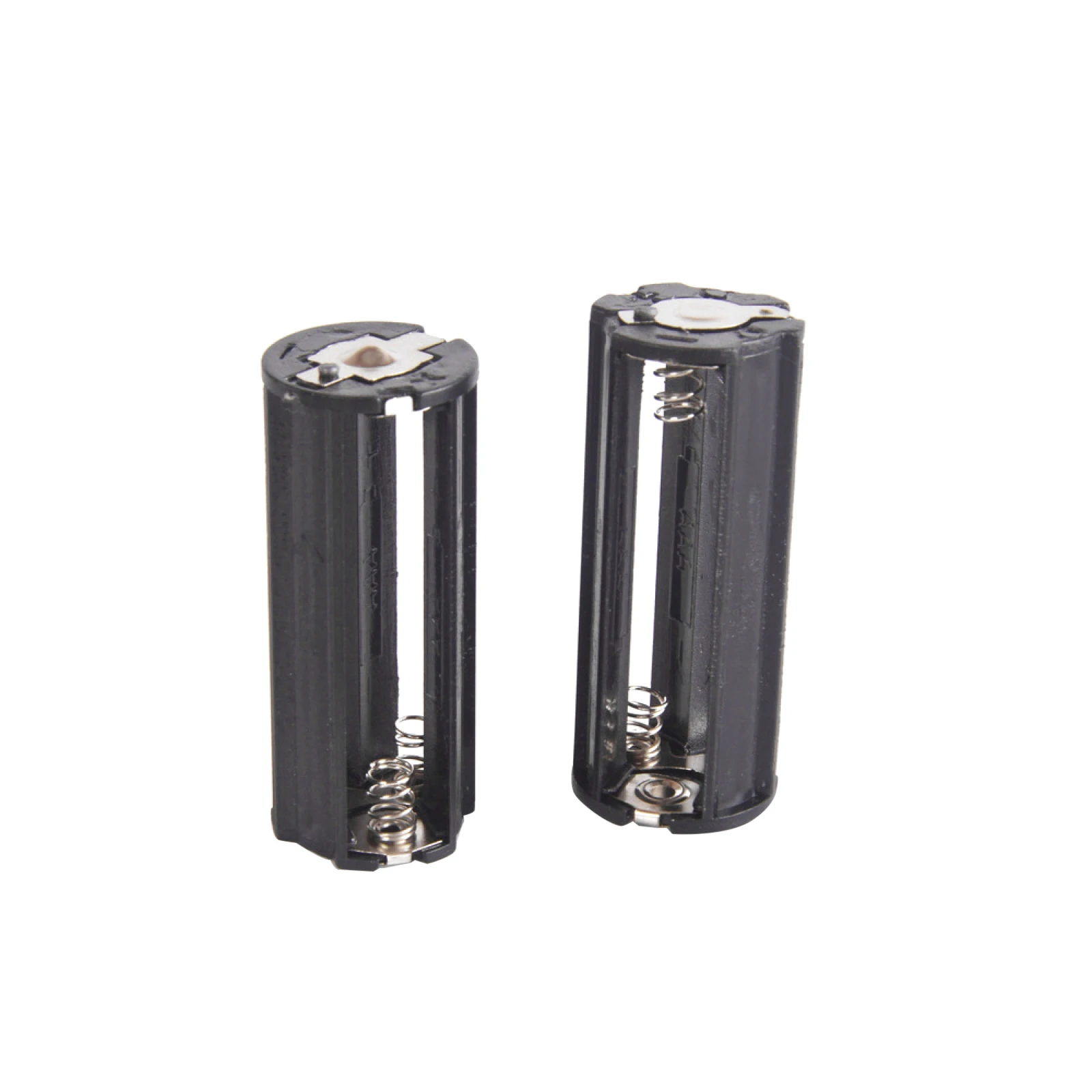 2Pcs/Set 3-AAA Battery Holder Black Plastic Box Cylindrical Case For Flashlight Round Circular Torch Accessories 54mm*21.5mm New