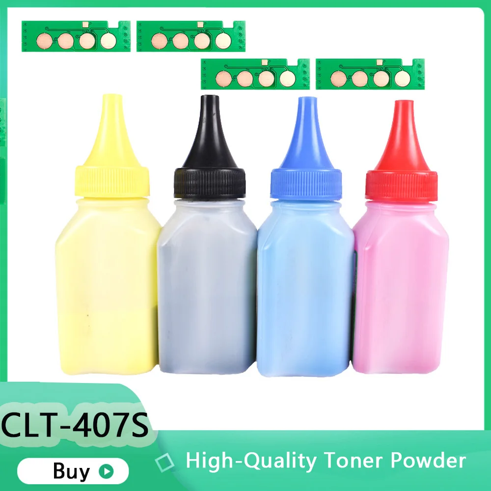 Toner + Chip CLT 407S CLT-407 CLT-K407S for Samsung CLP-320 CLP-325 CLP-326 CLX-3180 CLX-3185 Refill Toner Cartridge Powder