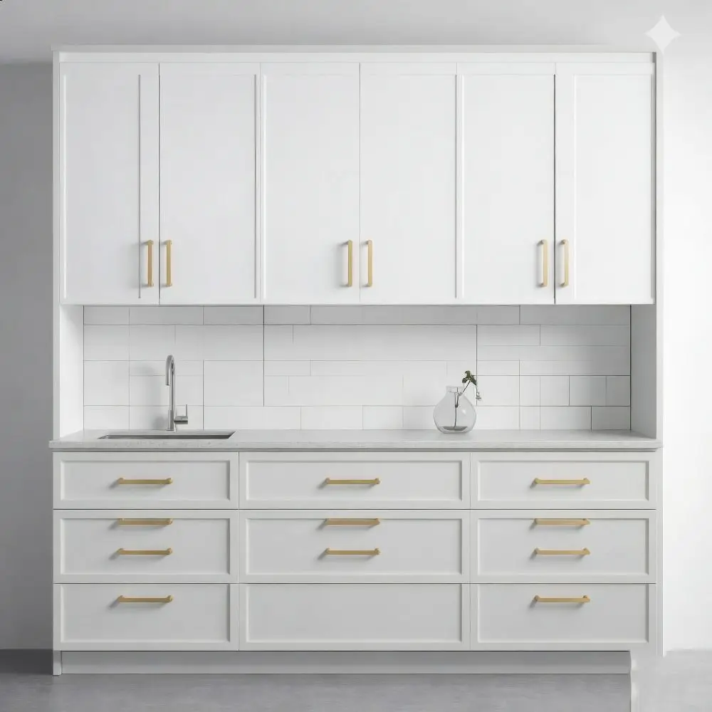 Brushed Nickel Finish Cabinet Handles Modern Style Aluminum Alloy Cabinet Knobs Luxury Furniture Handles For Closet Furniture
