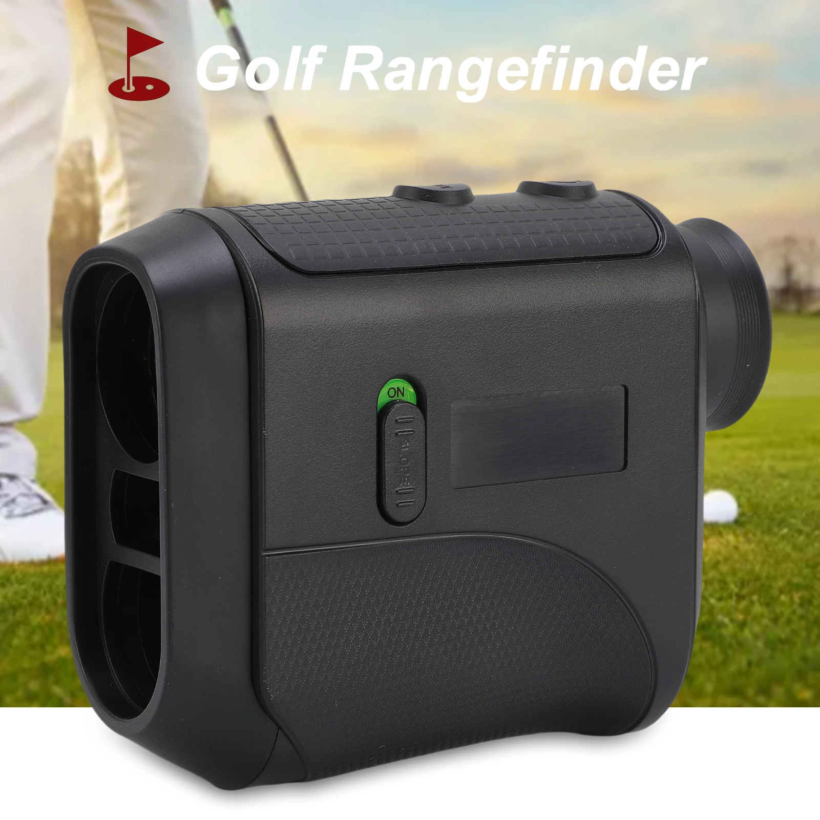 

Rangefinder with Slope , Flagpole Lock, 1000m/1093yd Range Finder, 6.5X Magnification, Vibration Alert, Recharg