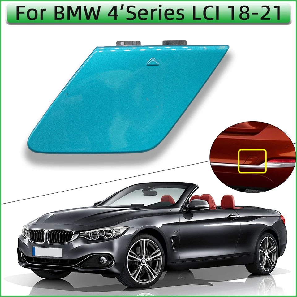 

Cap Rear Bumper Tow Hook Shell For BMW 4 Series LCI F32 F33 F36 2018-2021 # 51127496136 Trailer Cover High Quality Painted