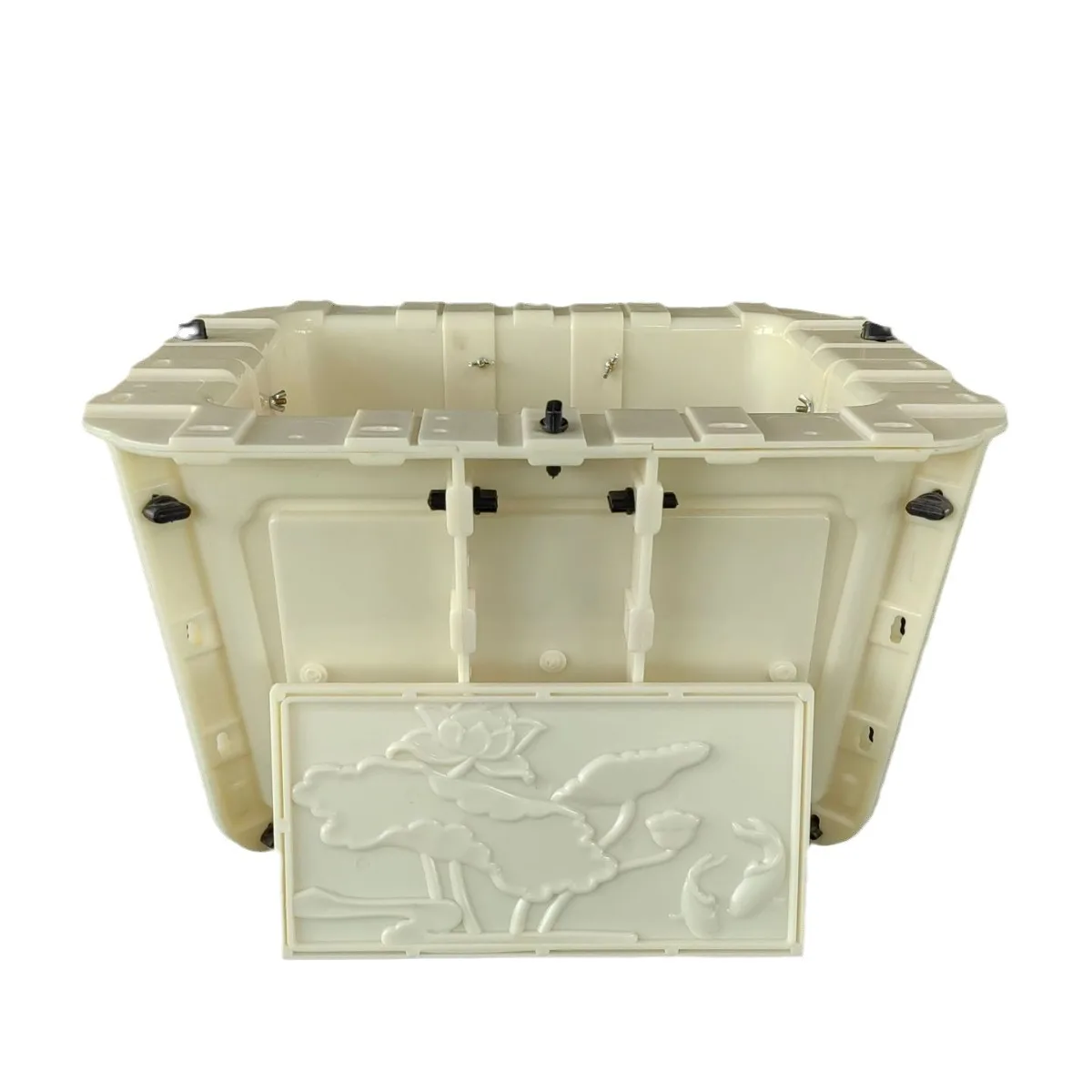 Four-corner flower pot cement mold bottom grouting model square rectangular strip balcony household balcony decoration