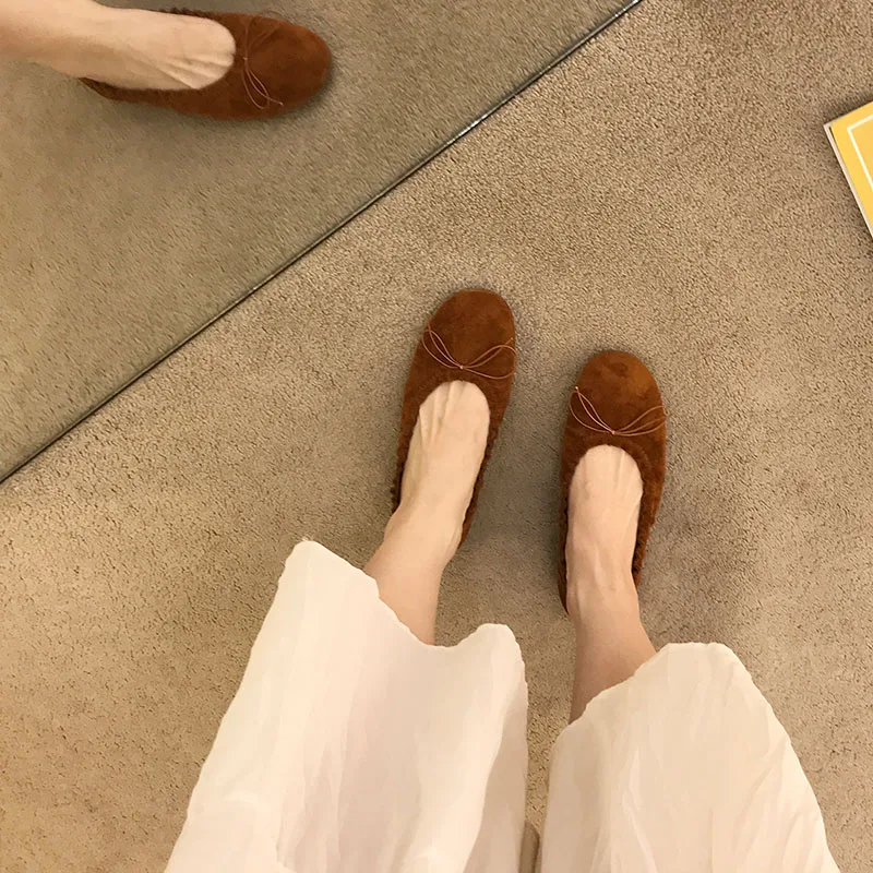 

Обувь, женские туфли без шнуровки на плоской подошве, мягкие повседневные женские модные балетки с узлом-бабочкой и круглым носком, женские балетки на плоской подошве