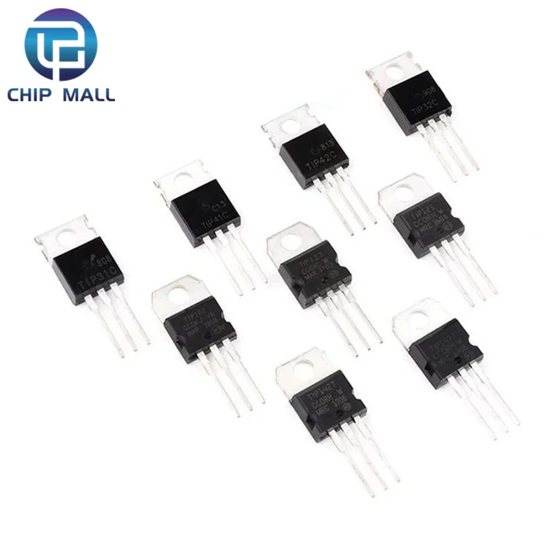 10 PCS TIP31C TIP32C TIP41C TIP42C TIP110 TIP120 TIP122 TIP125 TIP127 TIP132 TIP137 TIP142T TIP147T TO-220 Darlington Transistor