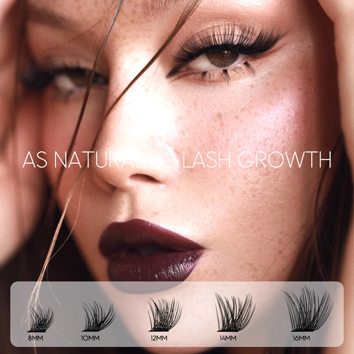 GROINNEYA 속눈썹 DIY 클러스터 속눈썹 세트 개별 속눈썹 푹신한 볼륨 혼합 트레이 3D 가짜 밍크 속눈썹 확장 메이크업