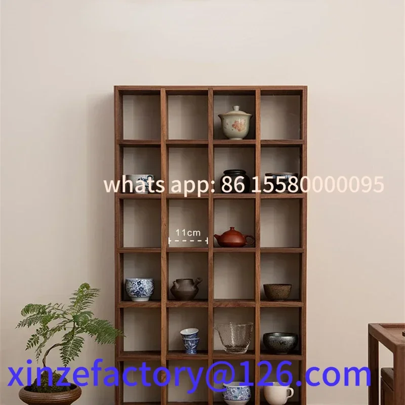 カスタマイズ可能な日本の畳ティーテーブル、多機能出窓、環境に優しいブラックウォールナット