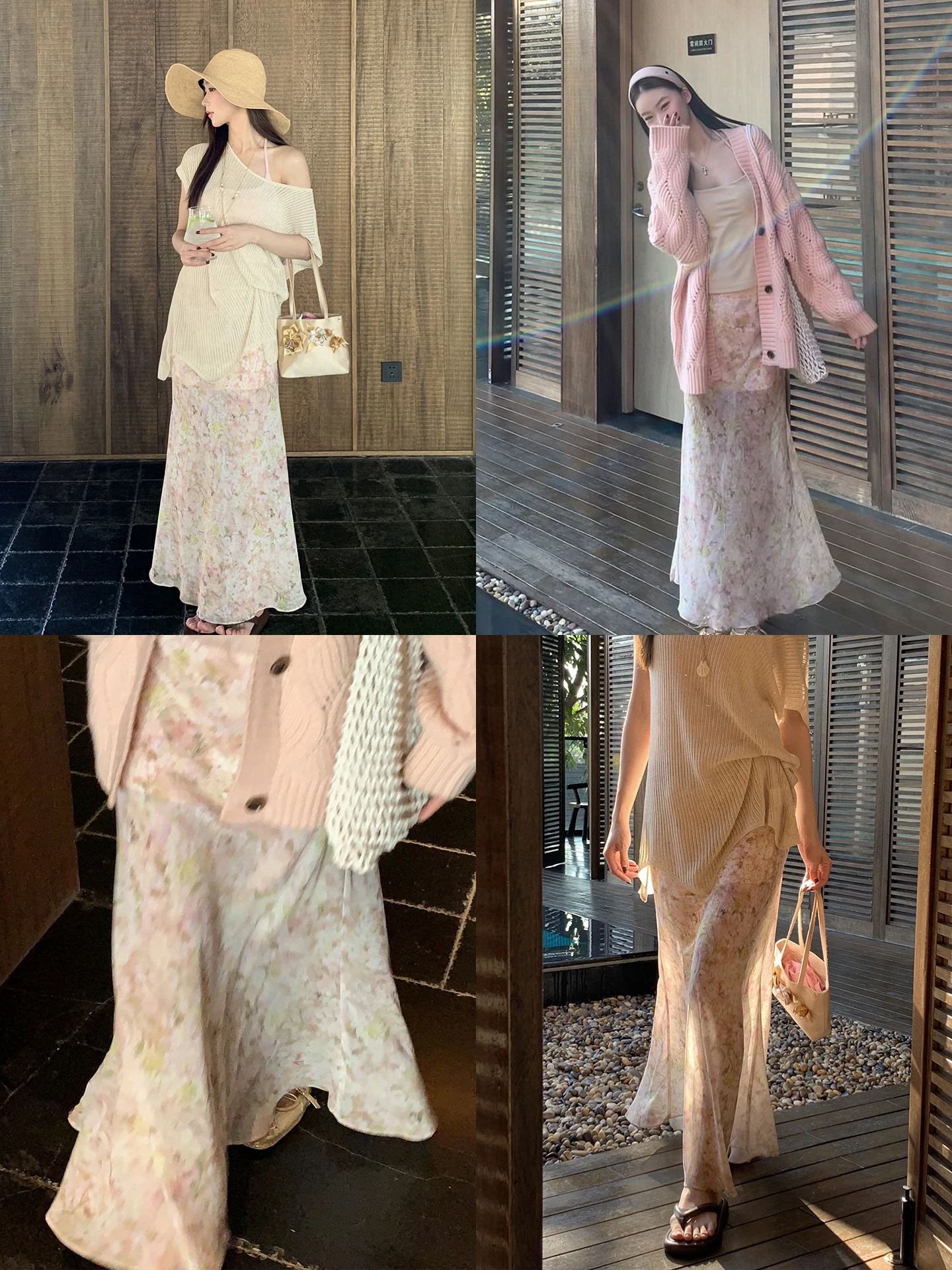 

Розовая юбка А-силуэта с цветочным принтом, женская, утягивающая, летняя новинка, с низкой талией, из полиэстера, повседневная, в стиле фи-тейл