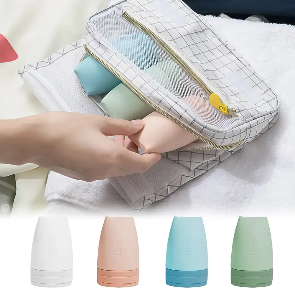 Travel Silicone Bottle Mini Squeeze Soft Lotion Bottle Cosmetic Shower Gel Shampoo Container Bottles Portable Squeeze Bottling