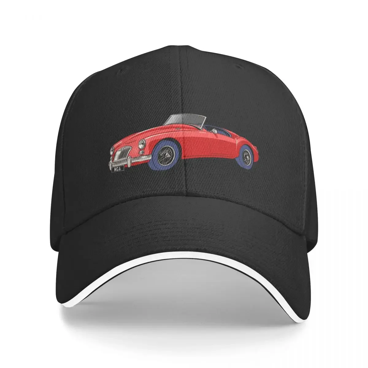 Classic MG MGA Roadster in Red Baseball Cap Christmas Hat Hip Hop sun hat Woman Men's