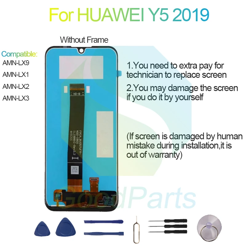 Для HUAWEI Y5 2019, ЖК-дисплей, экран 5,71 дюйма, AMN-LX9, AMN-LX1, AMN-LX2 Y5 2019, сменный сенсорный дигитайзер в сборе