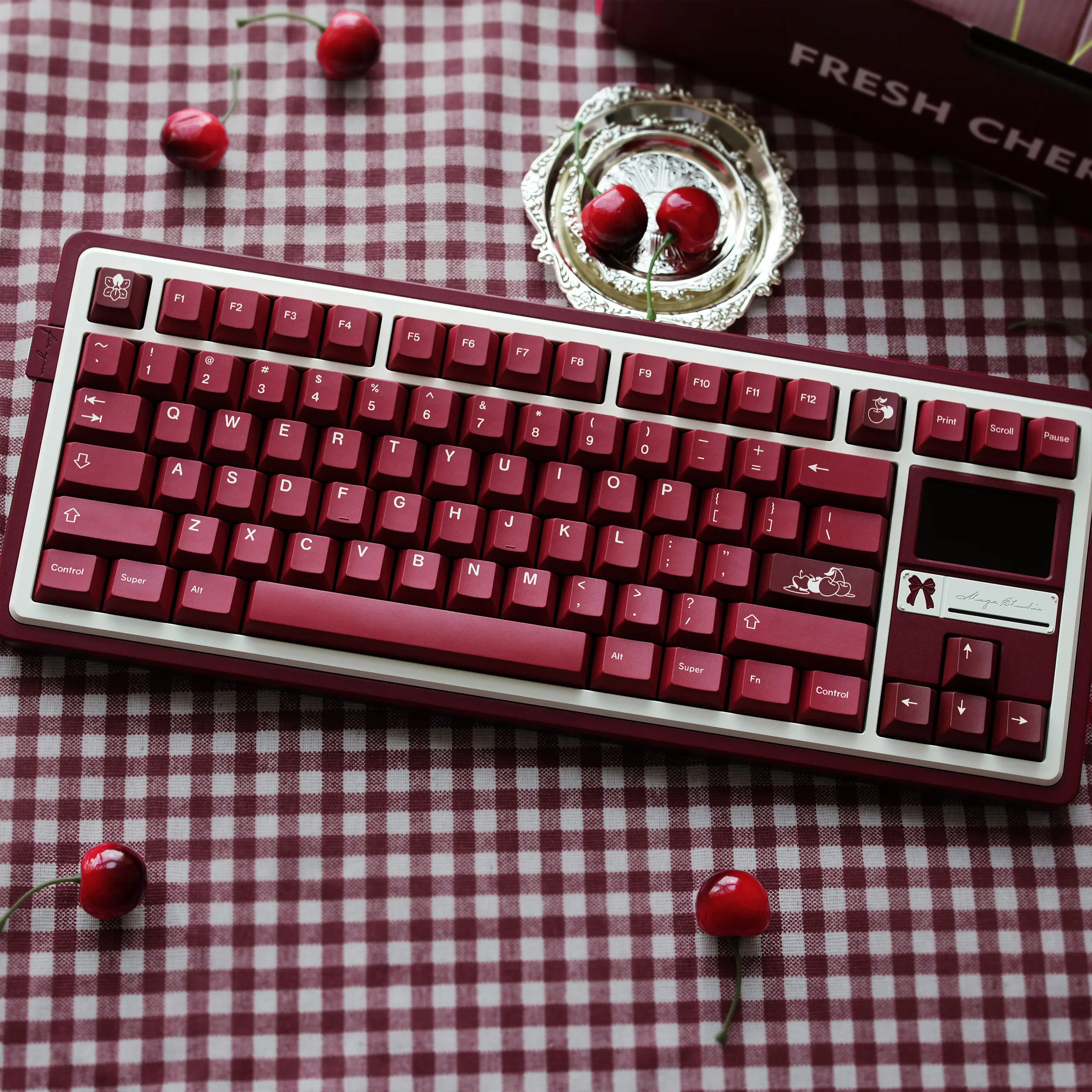 Red Cherry PBT Keycaps Cherry Profile Dye-Sublimation Keycap Set for MX Mechanical Keyboards
