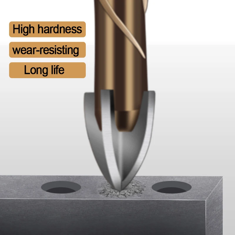 Cross Alloy Drill Bit Hexagonal Handle Spiral Groove Ceramic Four-edged Drill Bit Glass Tile Drill Bit Drilling Vitrified Brick