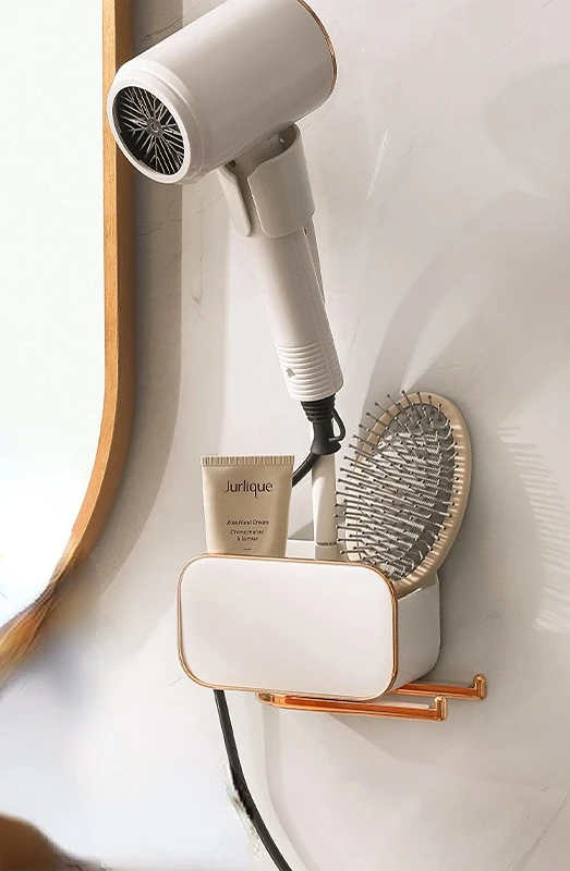 

Lazy hair dryer rack home bathroom free punch hair dryer rack toilet adjustable hair dryer storage rack