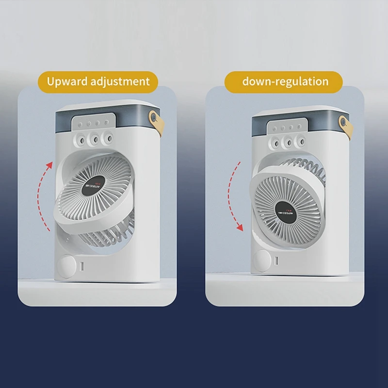 مروحة مكيف هواء منزلية صغيرة ، مرطب سطح المكتب المحمول ، مبرد مع أضواء ليلية ملونة للمكتب