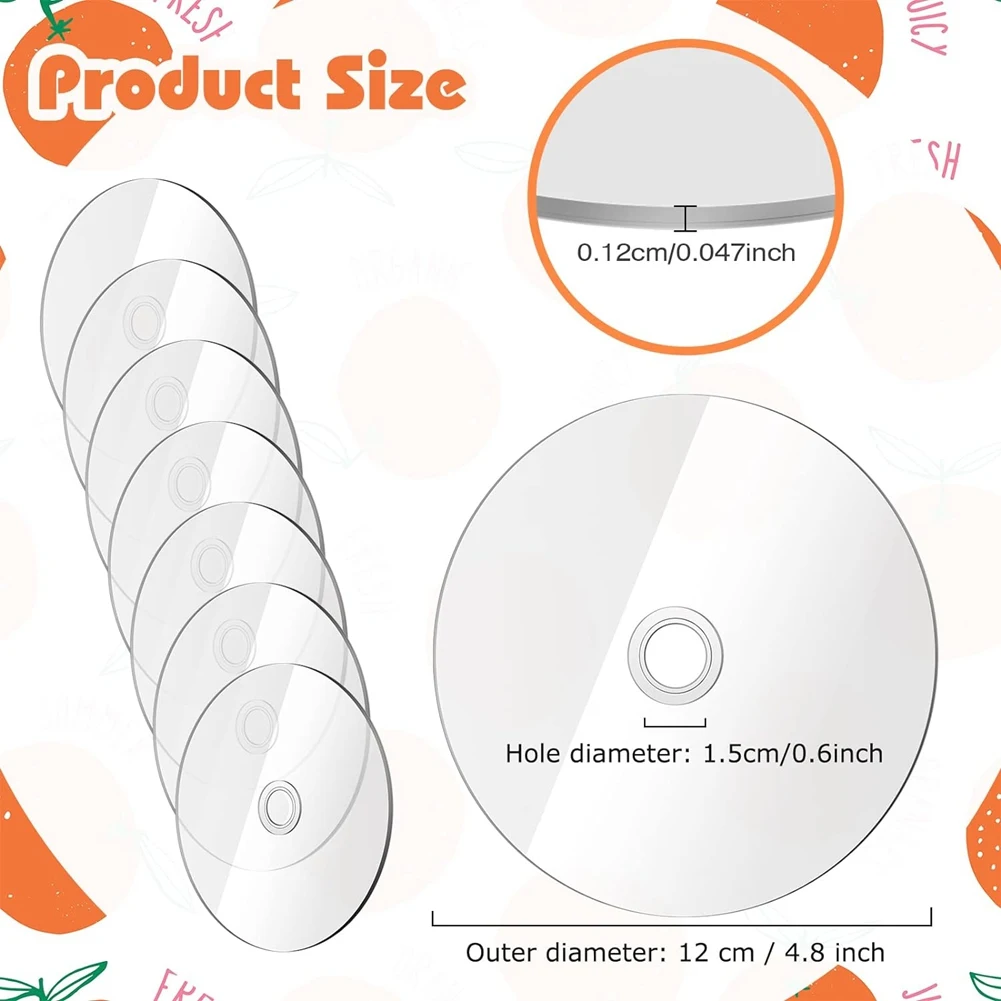 F-3C 80 Pieces Clear Cds For Painting 4.8Inch Blank Cds For Decoration DIY Aesthetic Wall Cd Room Decor Transparent Wall Cds
