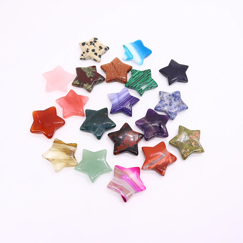 

Natural Stone Beads Amethysts Red Agate Star Shape Beads Crystal Charms for Jewelry Making DIY Pendant Necklace Accessories Gift
